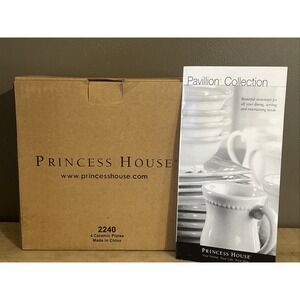 4 Princess House Pavillion Appetizer  / Dessert / Bread Plates In Fall Colors